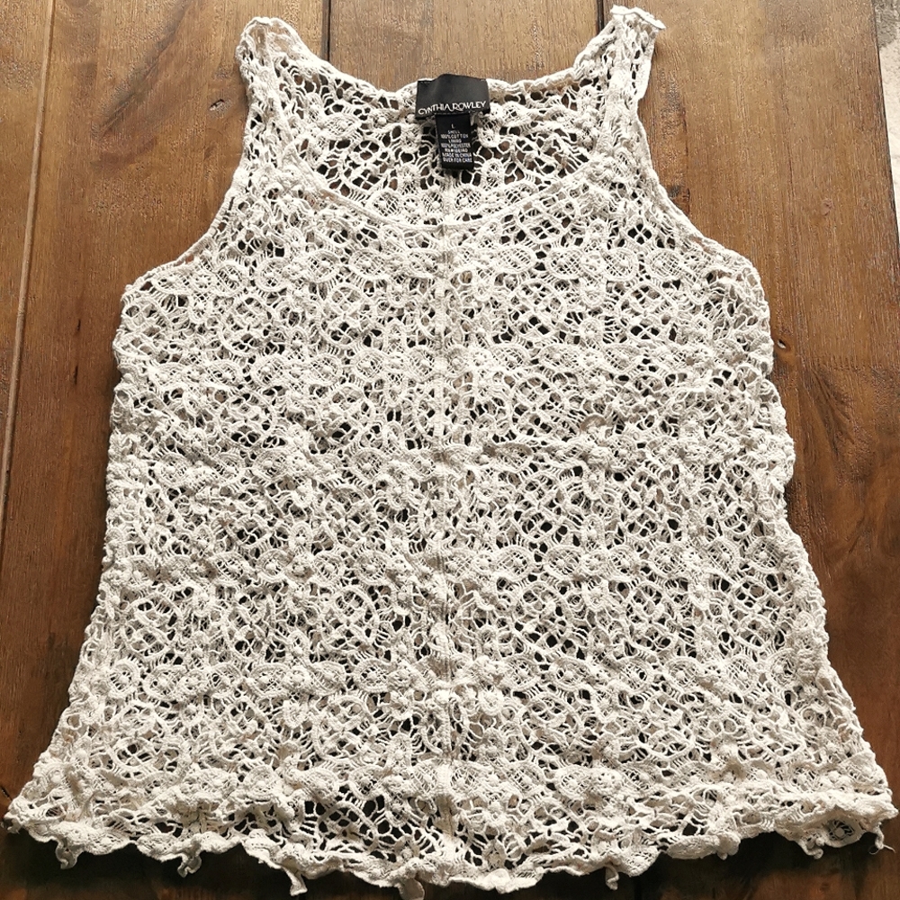 Cynthia Rowley Crochet Tank